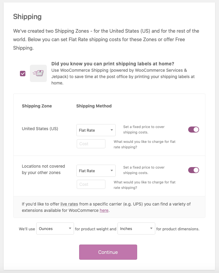 The initial step is setting up shipping zones for the countries or regions you plan to ship to. Shipping zones group together countries with similar shipping rules and rates, making it easier to manage.